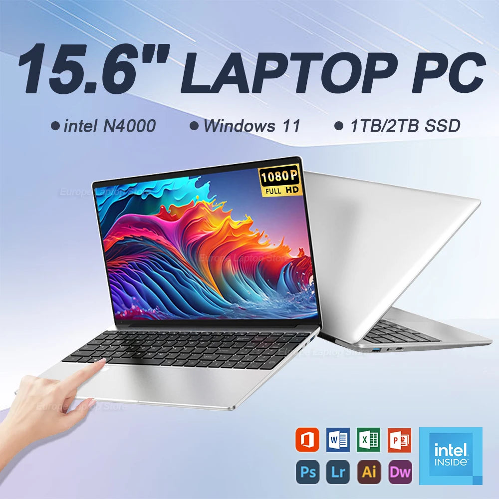 15.6" Intel Celeron N4000 Notebook PC
