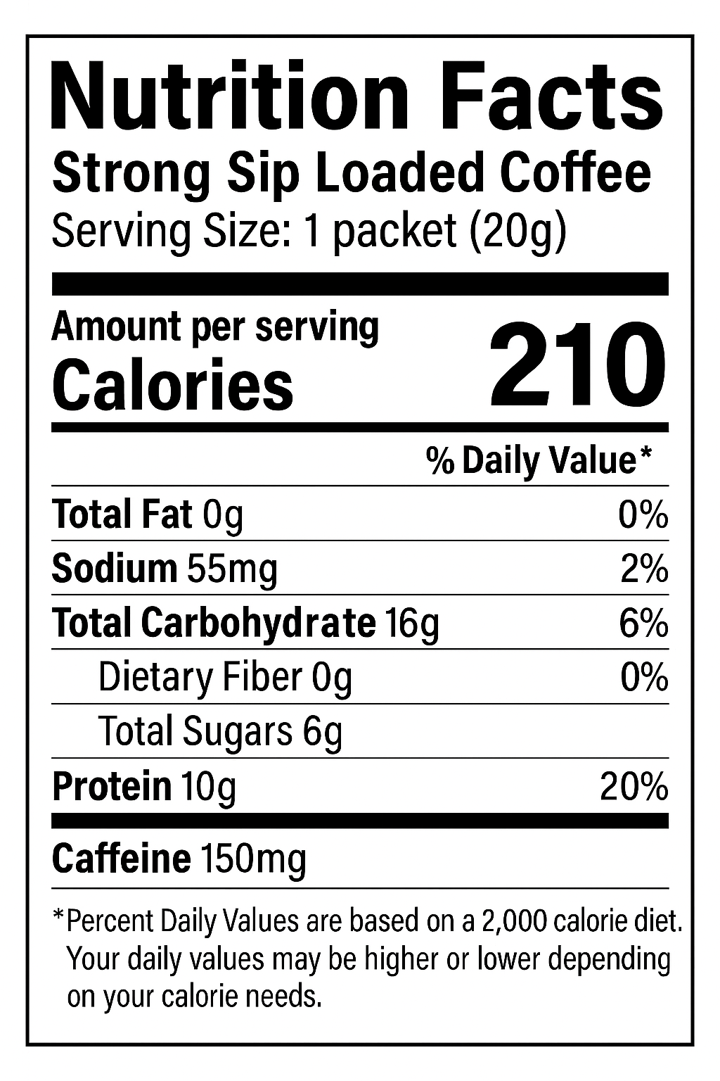 Strong Sip Loaded Protein Coffee