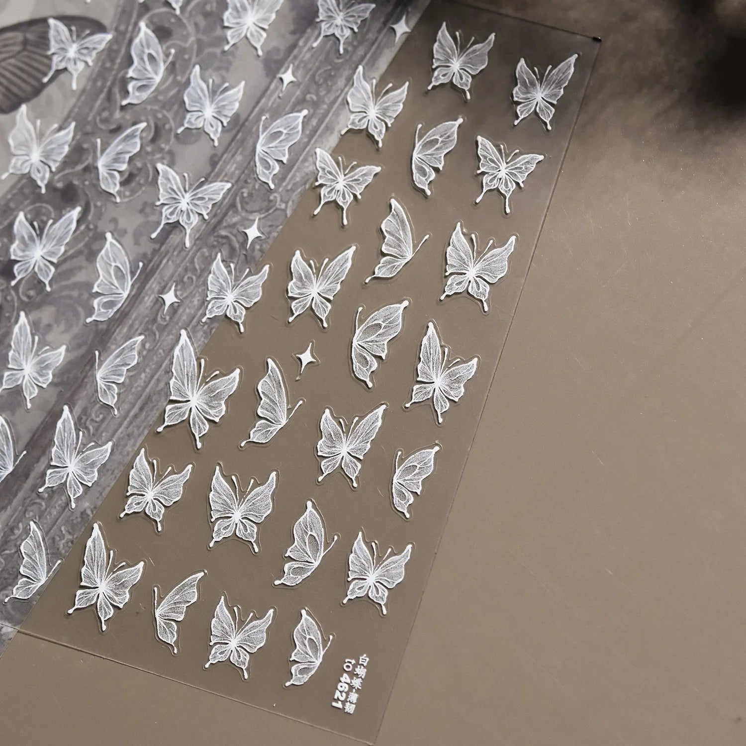 Jelly Butterfly Rhinestone Crystal 5D Nail Art Sticker