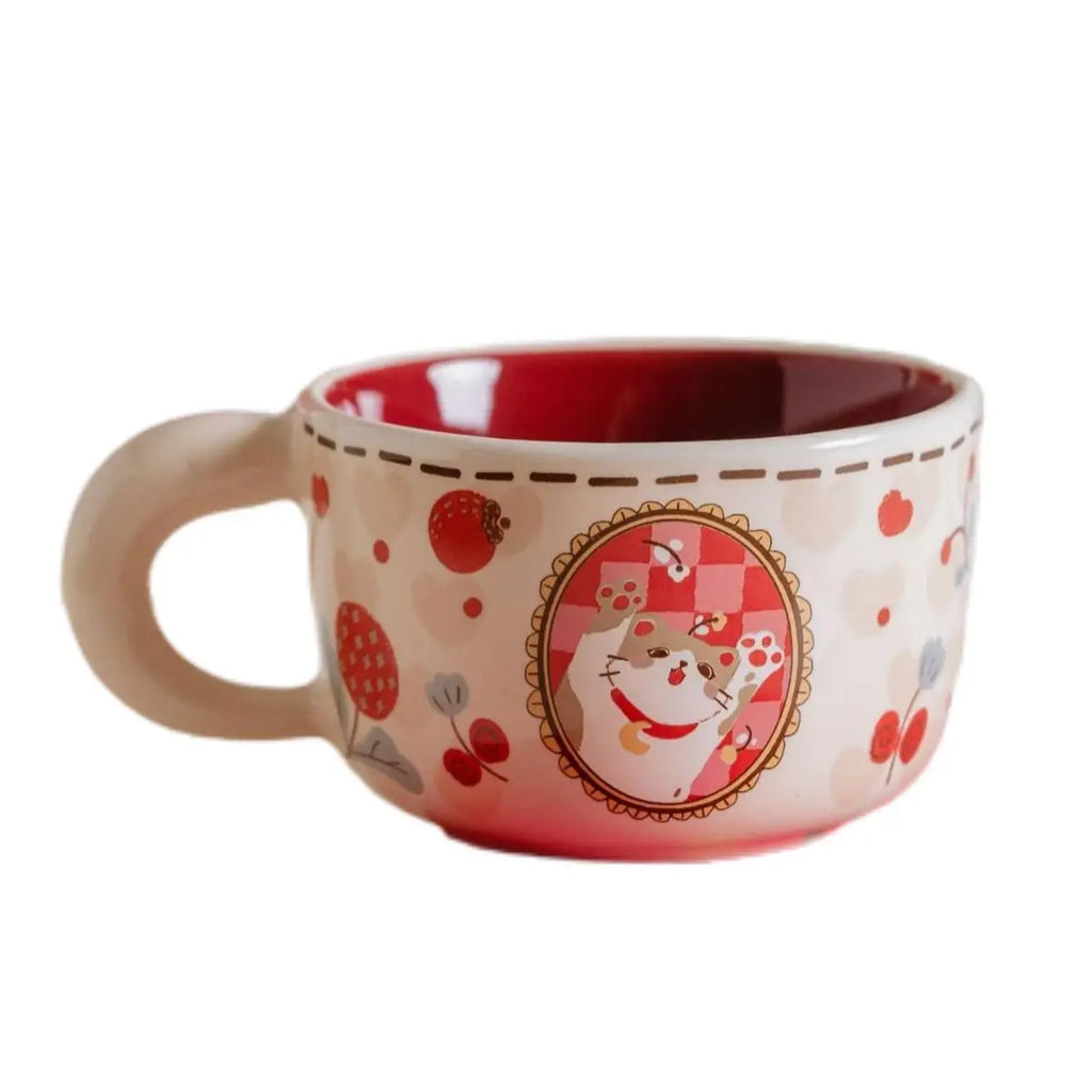 Vintage Ceramic Cat Coffee Cup