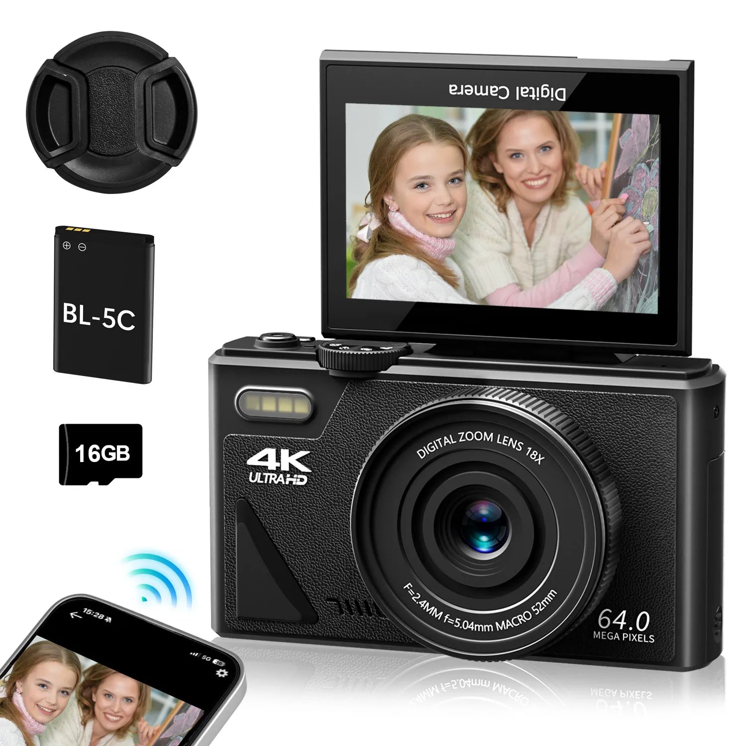 4K Digital Camera Vlogging Camera