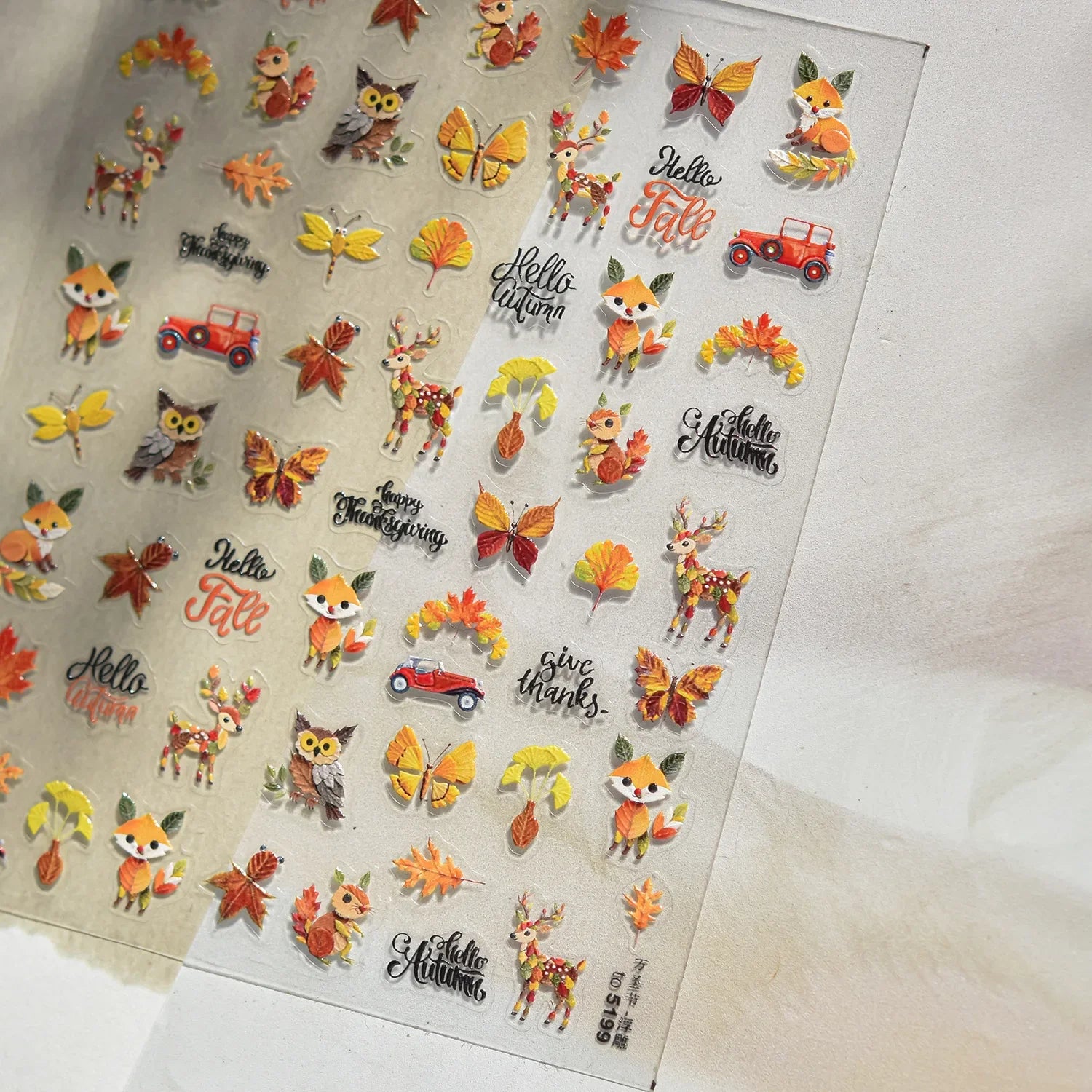 Vintage Clocks 5D Nail Art Stickers Abstract Prints