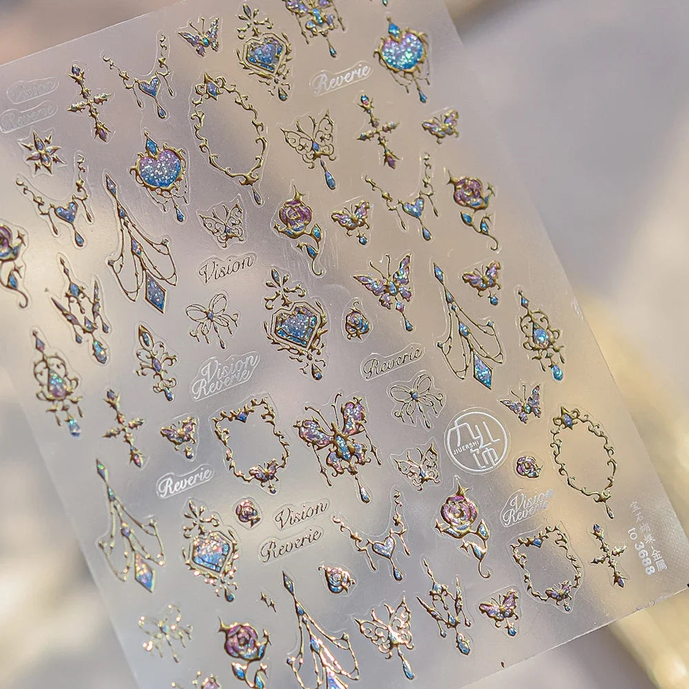 Gorgeous Gemstone Luxury 5D Nail Art Stickers