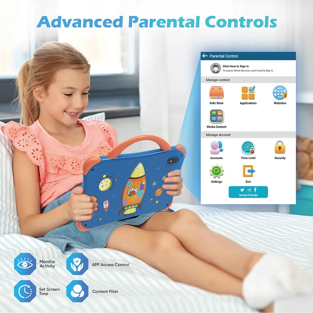 7" Kids Tablet Android 14