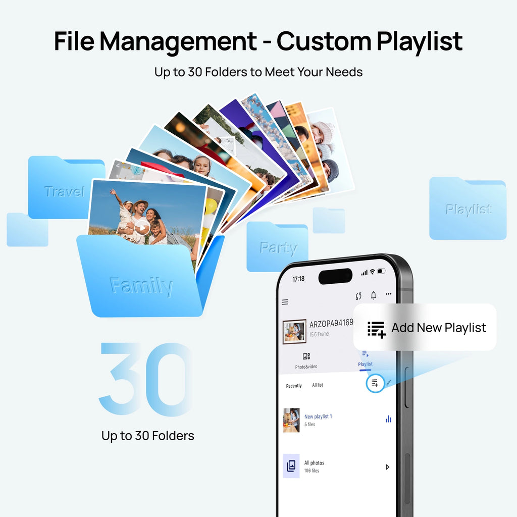 ARZOPA 15.6 Inch 1920 x 1080 FHD IPS Electronic Digital Picture Frame