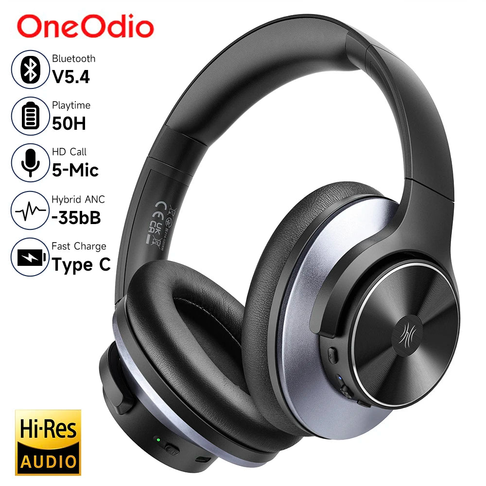 A10 Bluetooth 5.4 Headphones Hybrid Active Noise Cancelling