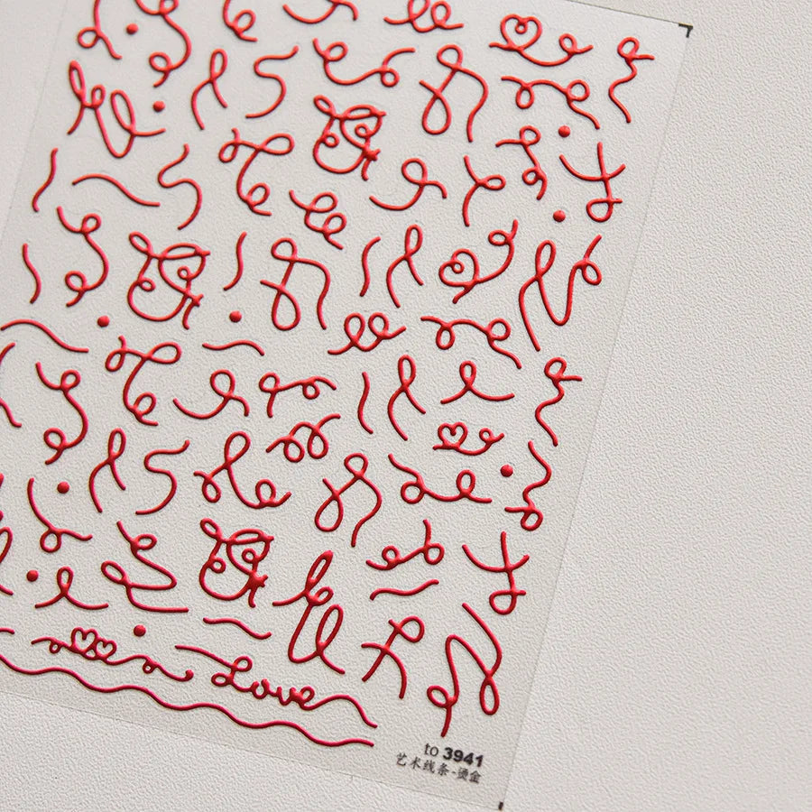 5D Nail Art Sticker Self Adhesive Decoration Manicure Decals