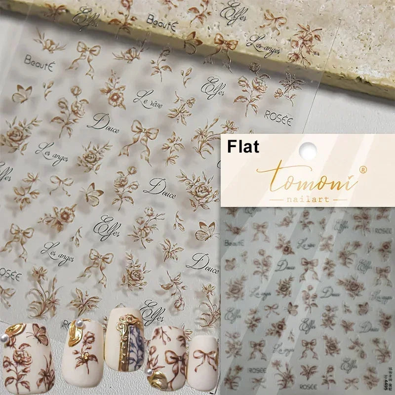 Jelly Butterfly Rhinestone Crystal 5D Nail Art Sticker