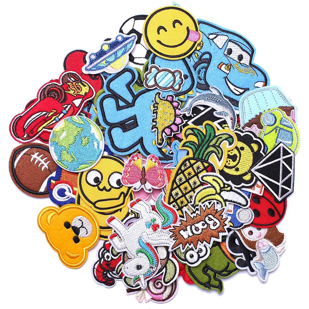 30Pc Sunny Embroidery Iron On Patches