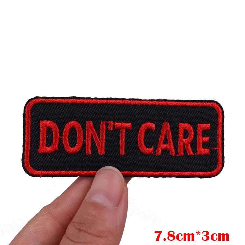Personality Slogan Embroidered Patches