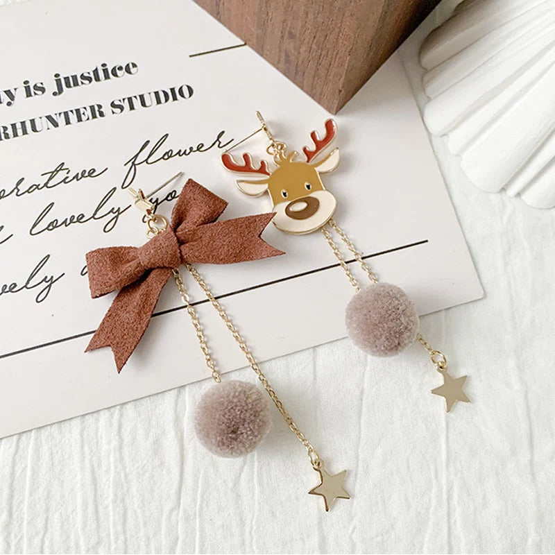 Merry Christmas Velvet Dangle Earrings