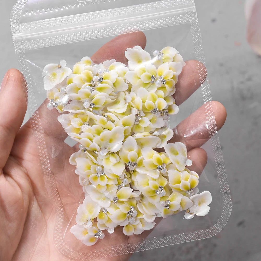 10/30PCS 3D Handmade Acrylic Carved Flower