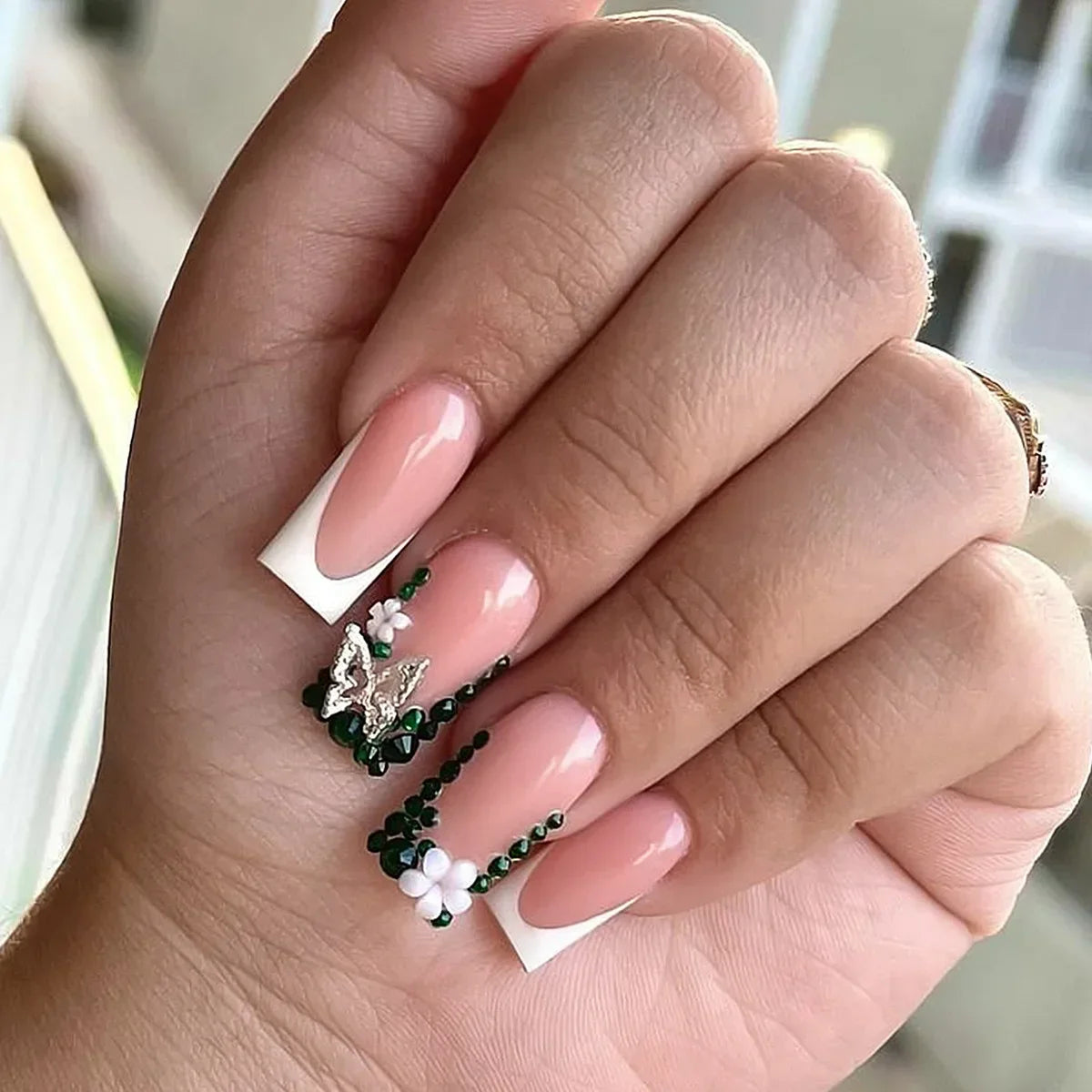24pcs Press on Nails Short