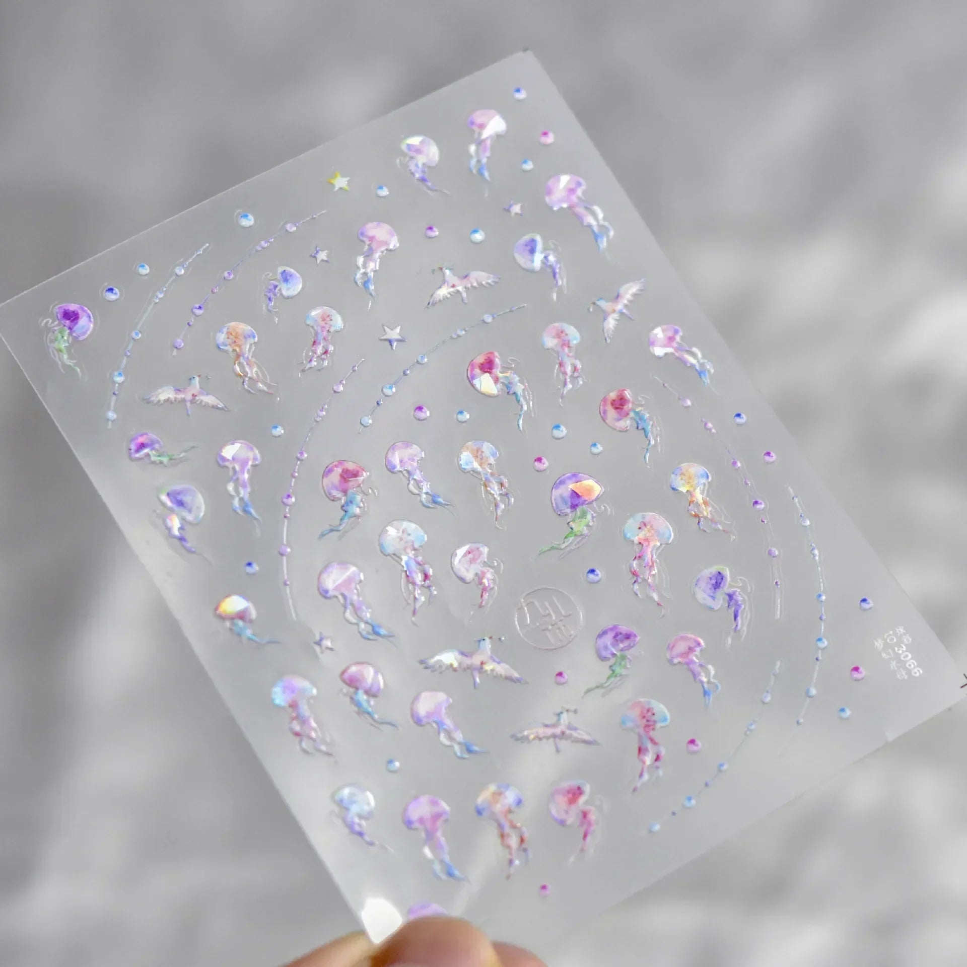 Goldfish Cavort Water 5D Nail Art Stickers Manicure Decal