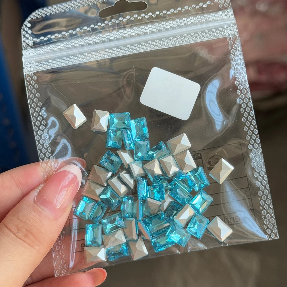 50pcs Dazzling Zircon Nail Art Rhinestone Mini 1-4mm Mixed-shape