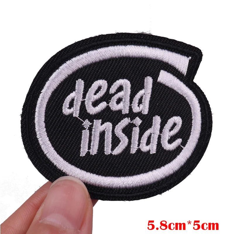 Personality Slogan Embroidered Patches