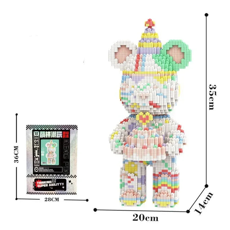 3D Kawaii Bear Diamond Building Block