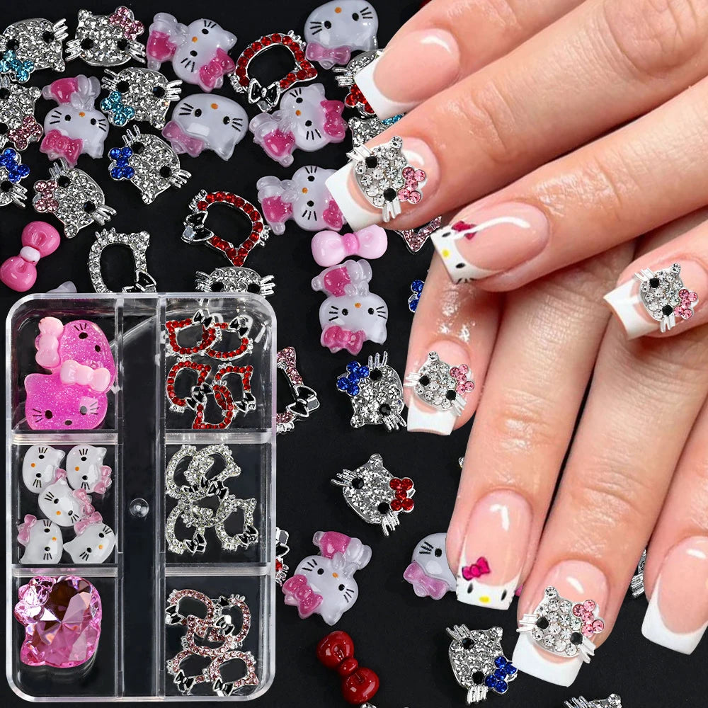 Hello Kitty Nail Charms Kawaii