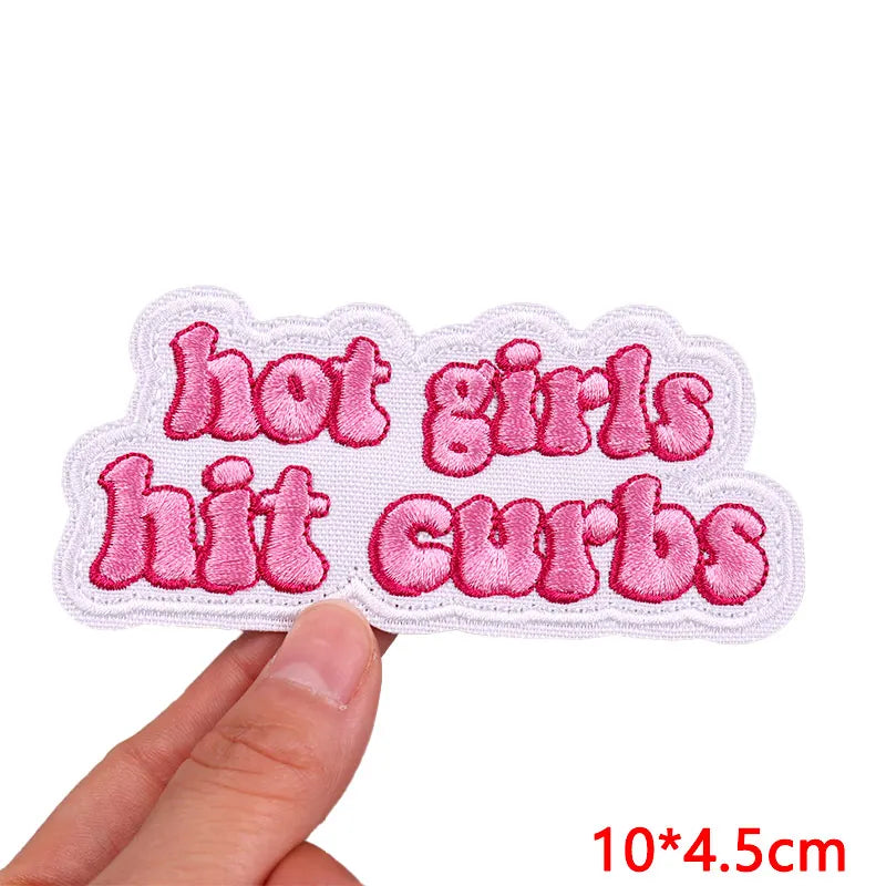 Personality Slogan Embroidered Patches