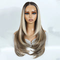 Synthetic Lace Front Layered Straight Wear and Go
