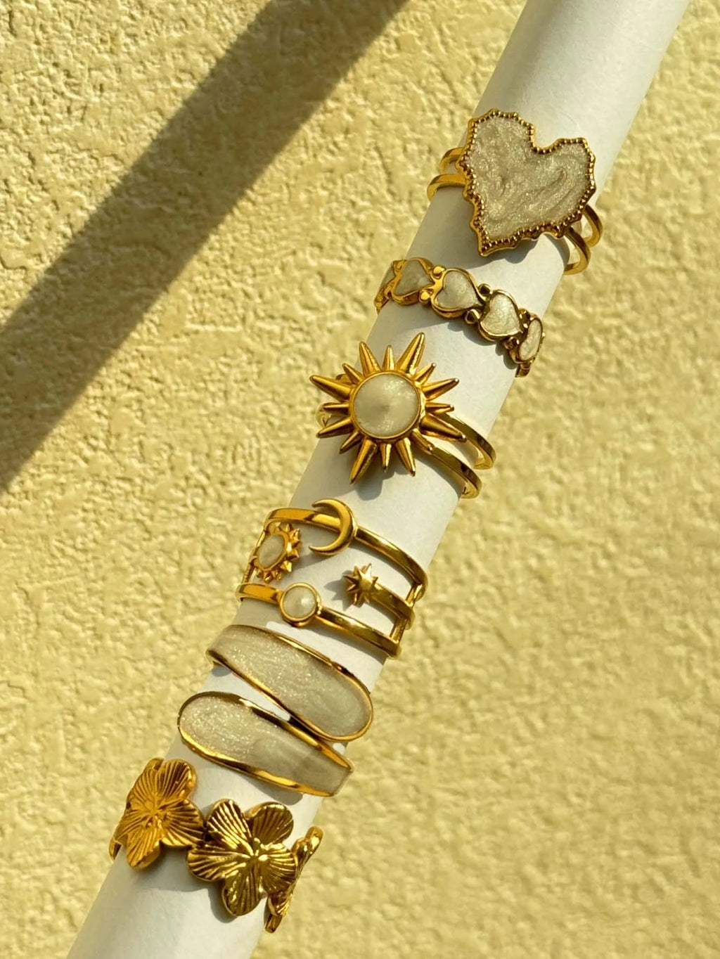 6-Piece Geometric Irregular Ring Set