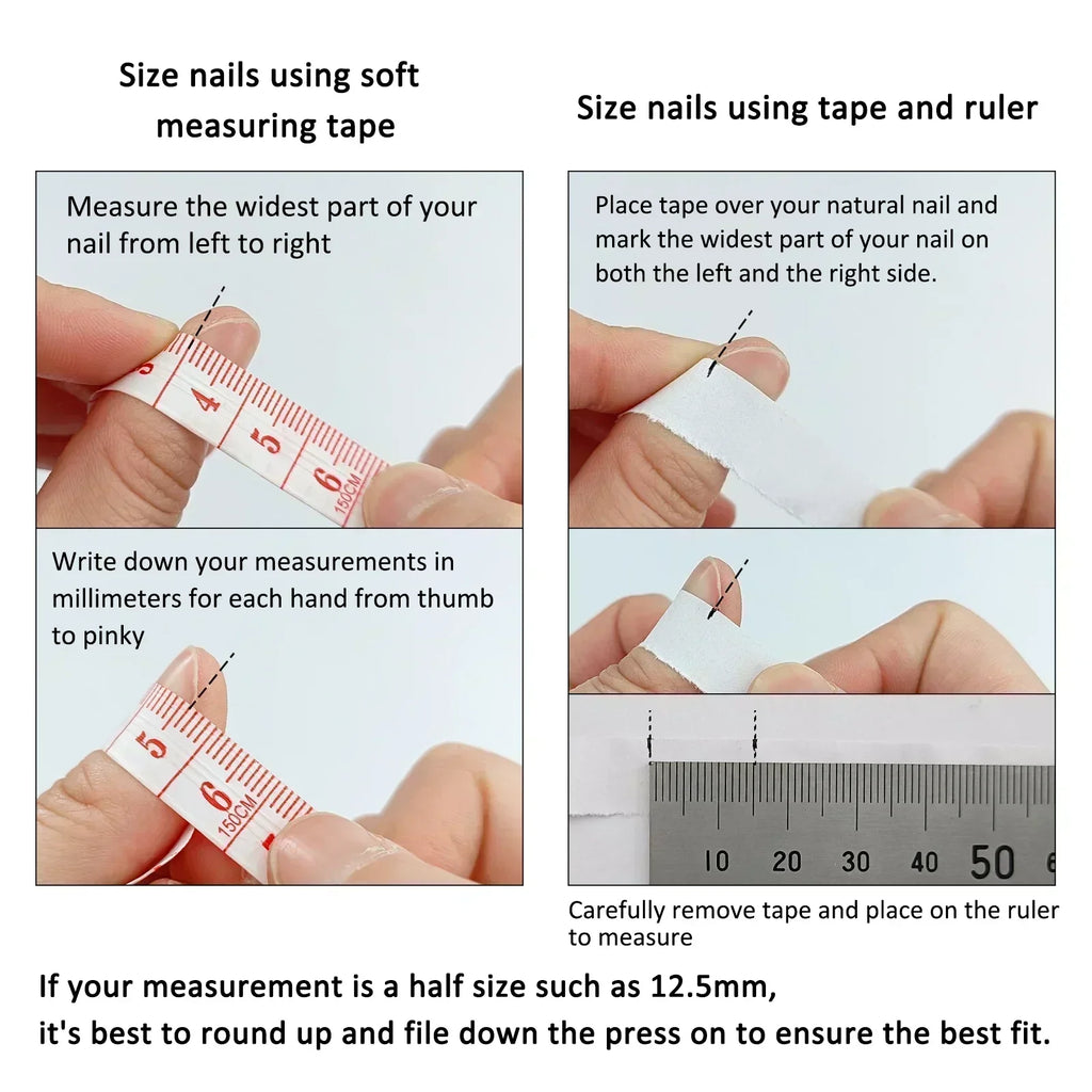 10Pcs Handmade Press On Nails Summer Fruits