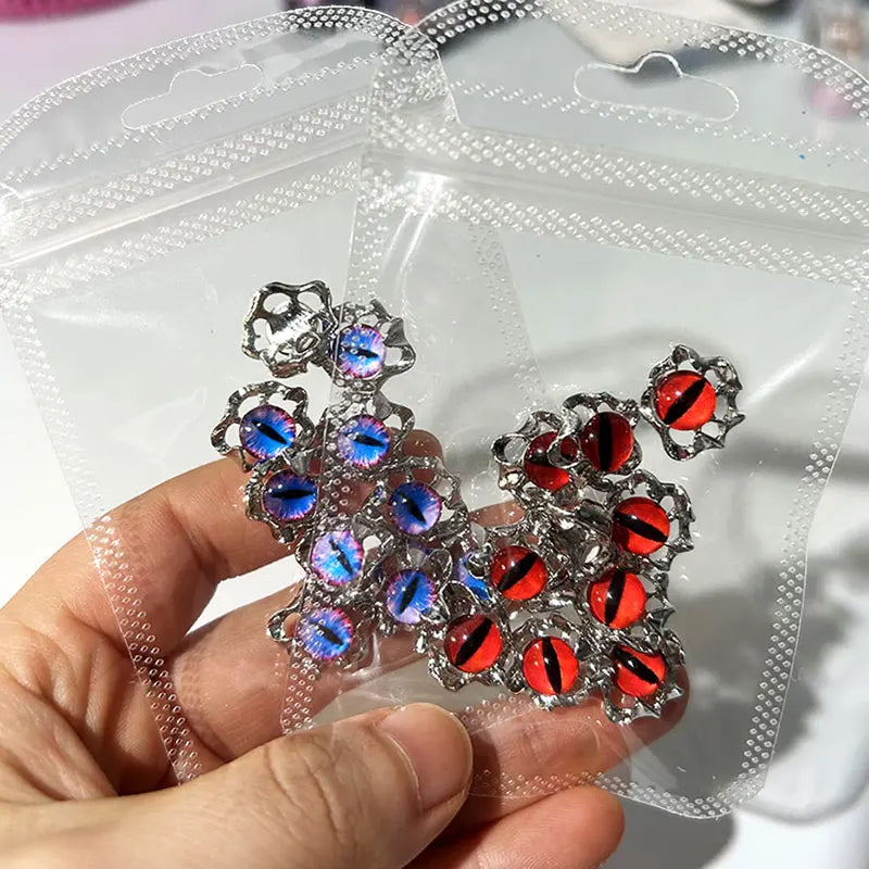 20/50Pcs 3D Crystal Animal Eye Beads Nail Charms 6/8/10mm