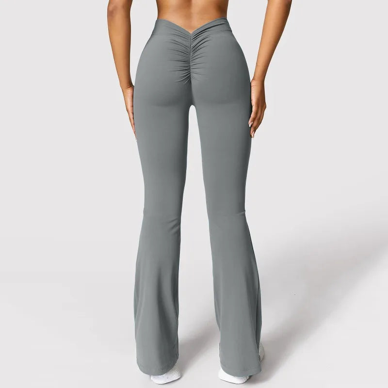 Sexy Yoga Flare Pants V-Cut Waist