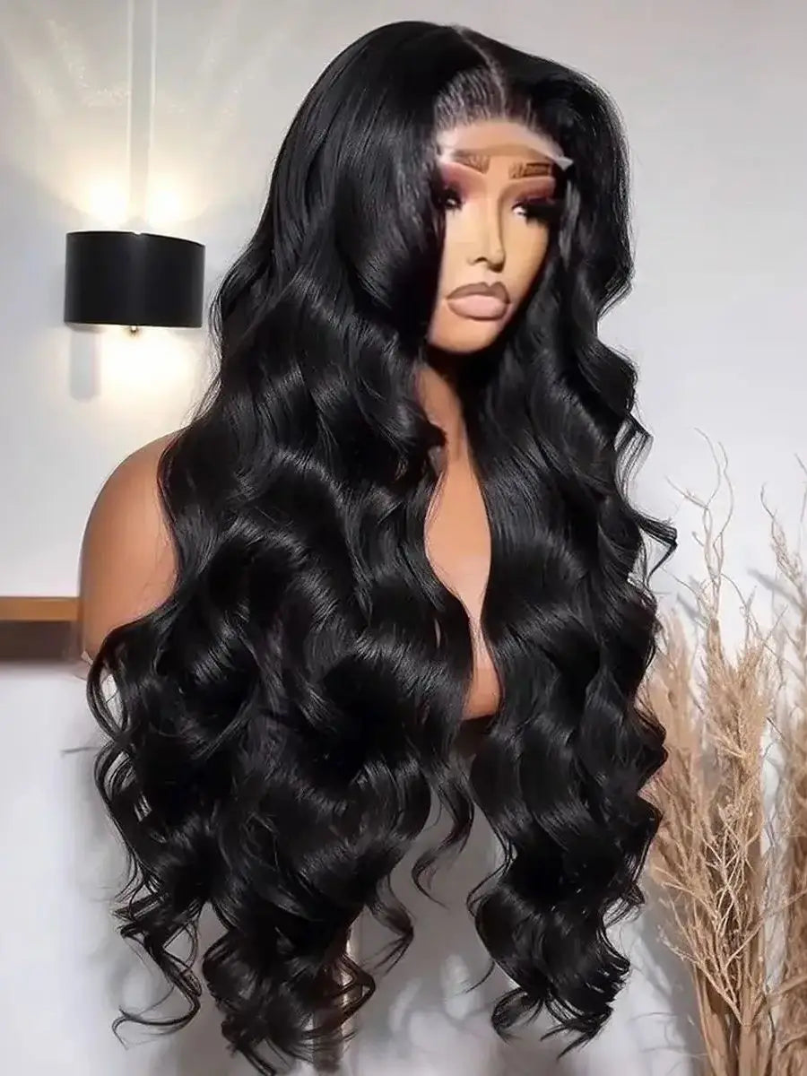 Loose Wave Black Synthetic Soft 13X4 HD Lace Frontal Wig
