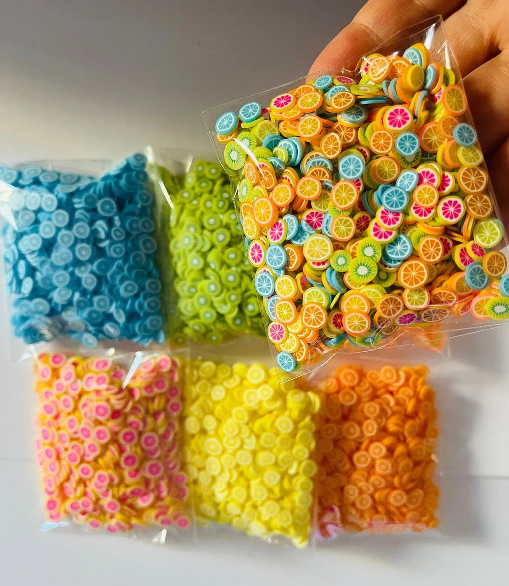 Nail Fruit Slices Polymer Clay 3D