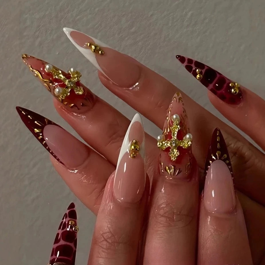 24Pcs Short Almond Nails