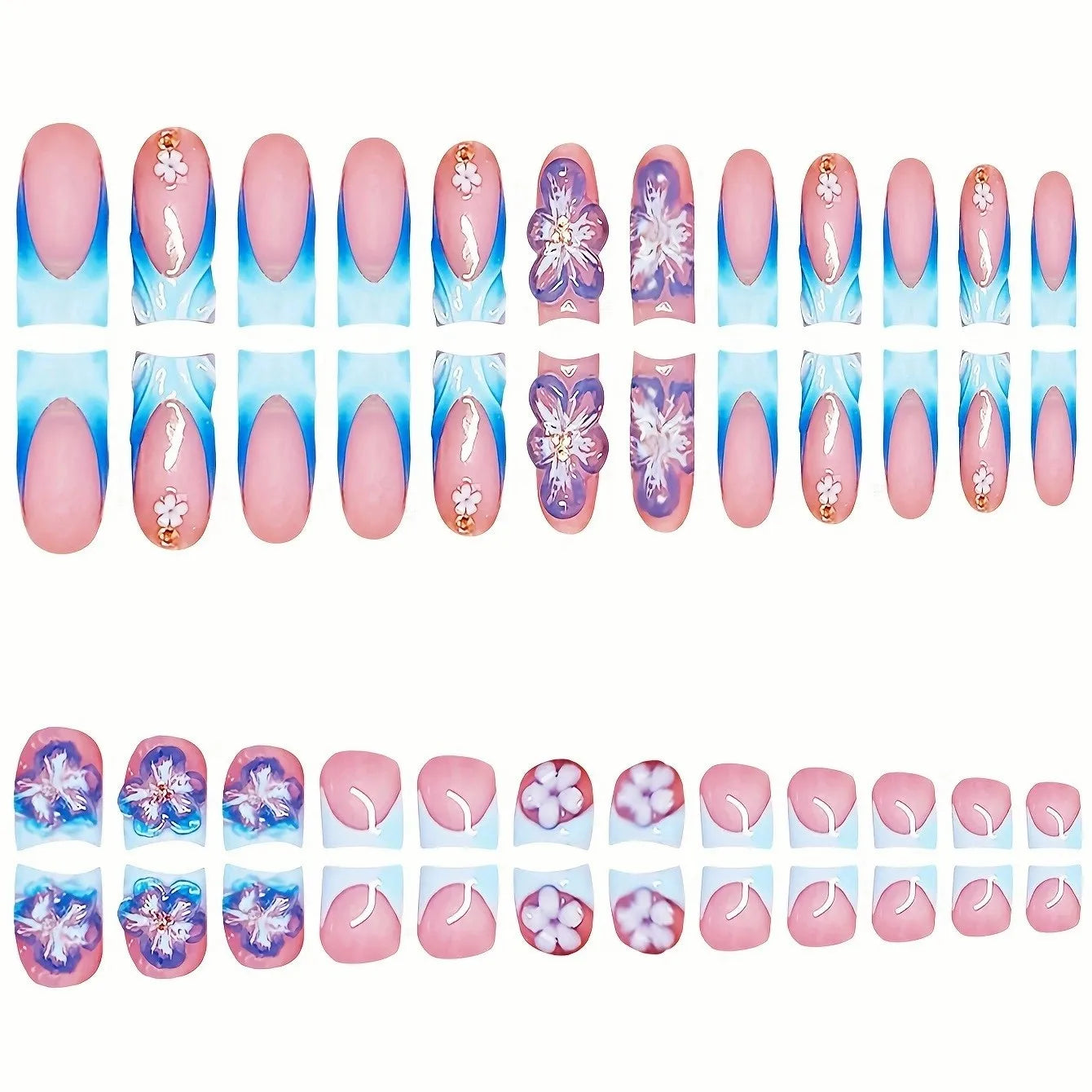 Press On Nails 3D Flower