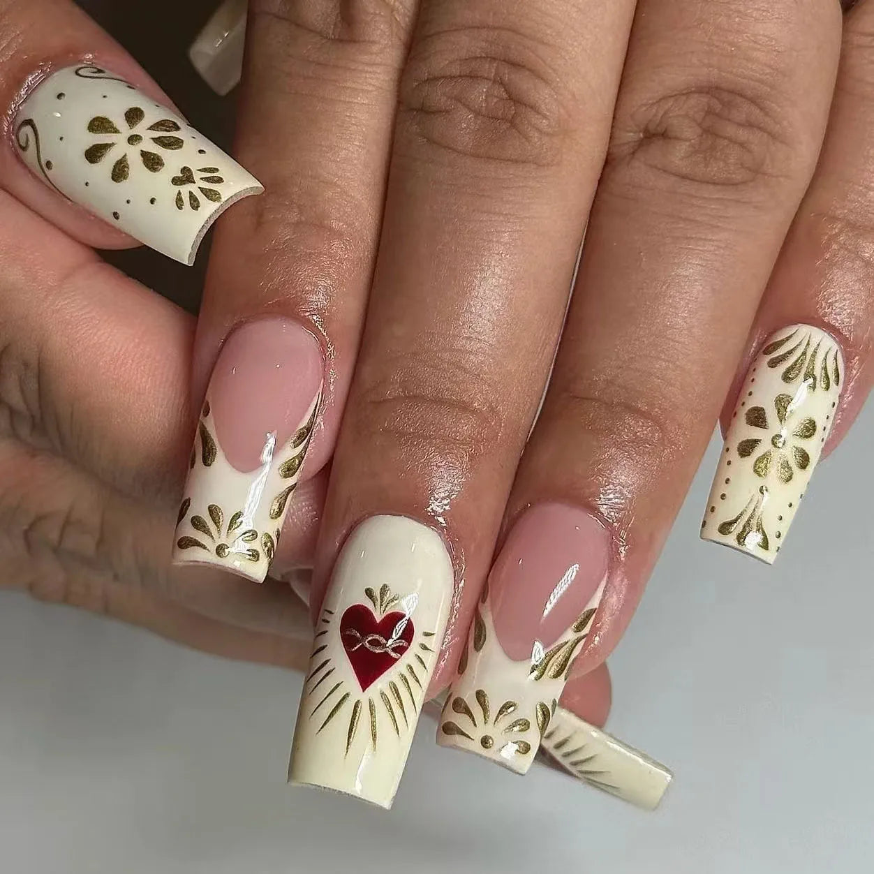 24pcs Press on Nails Short