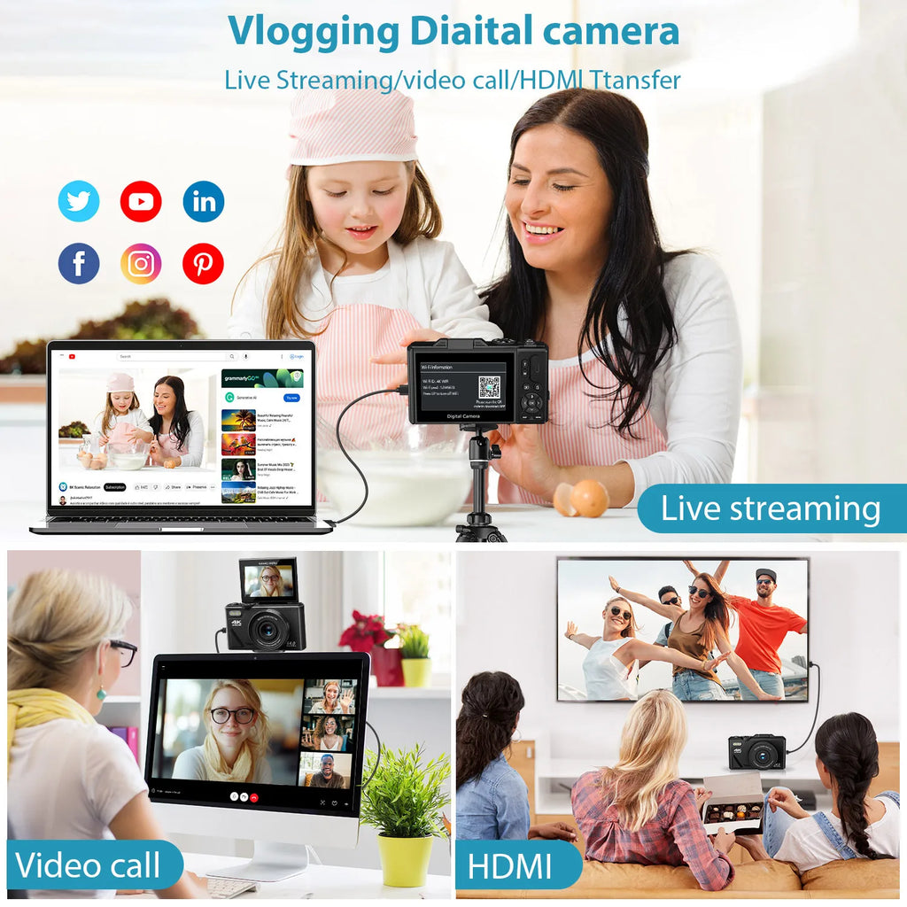4K Digital Camera Vlogging Camera