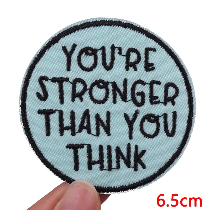 Personality Slogan Embroidered Patches