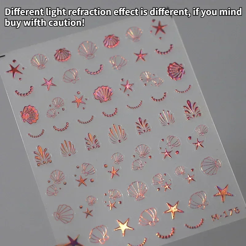 Goldfish Cavort Water 5D Nail Art Stickers Manicure Decal