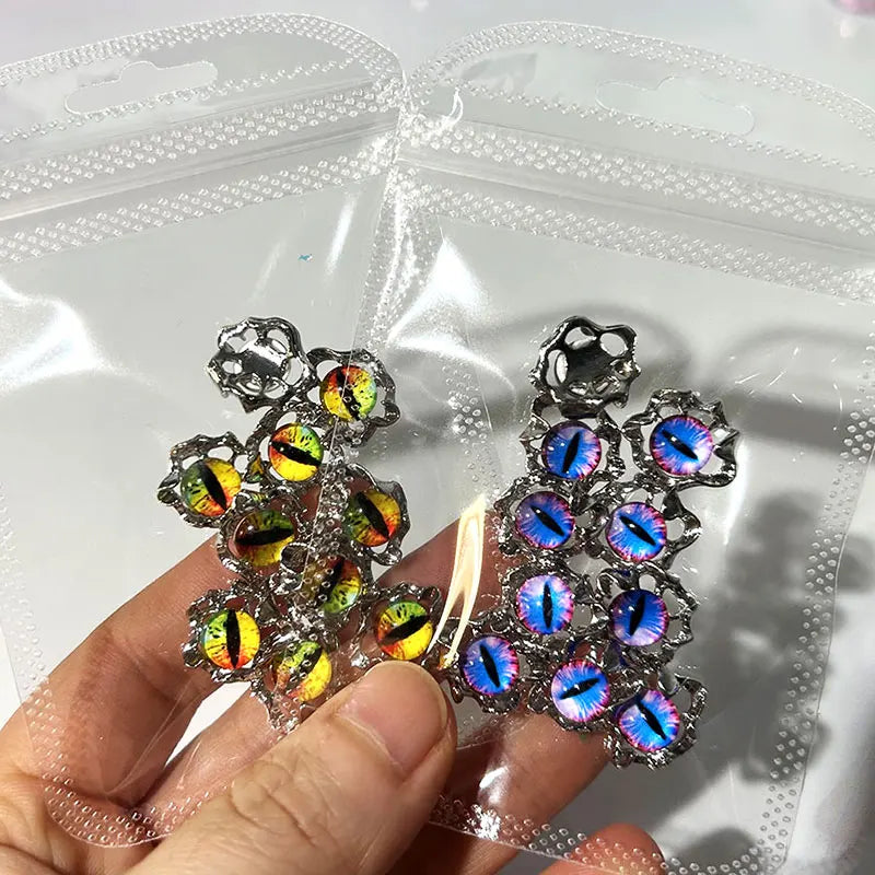 20/50Pcs 3D Crystal Animal Eye Beads Nail Charms 6/8/10mm
