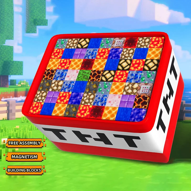 Magnetic building blocks toy storage box set