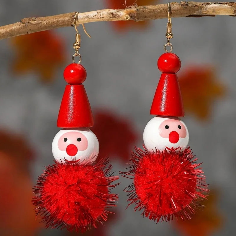 Merry Christmas Velvet Dangle Earrings