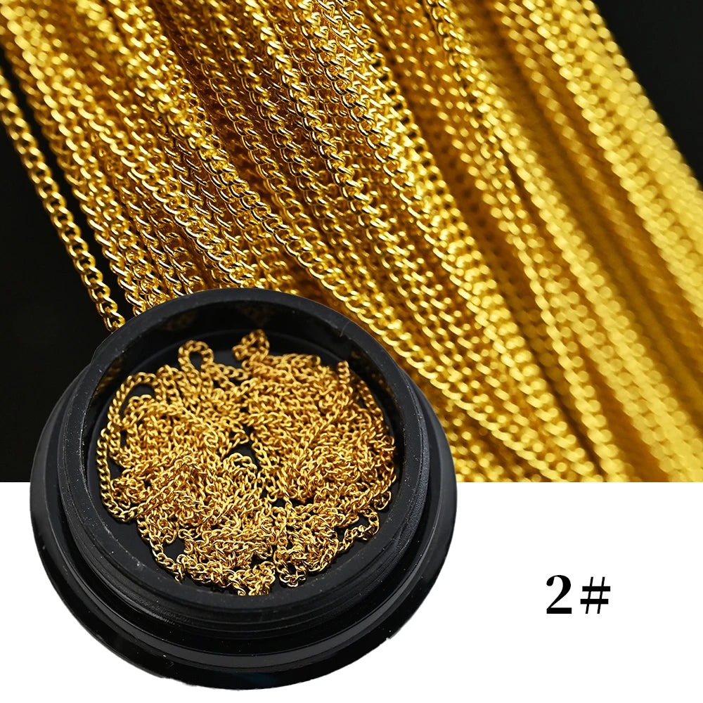 100CM Metal Chain Nail Art