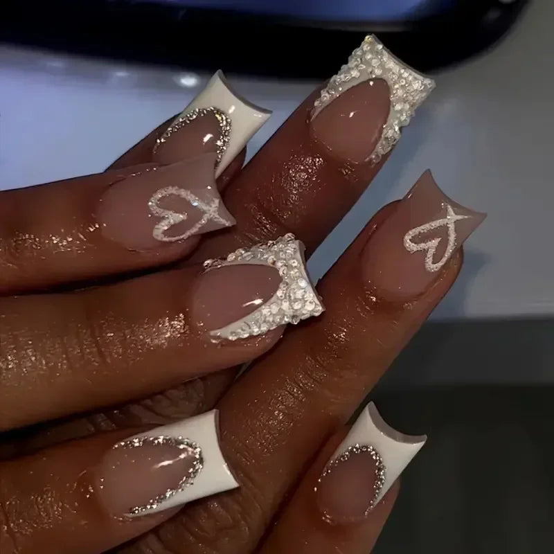 24pcs Press on Nails Short