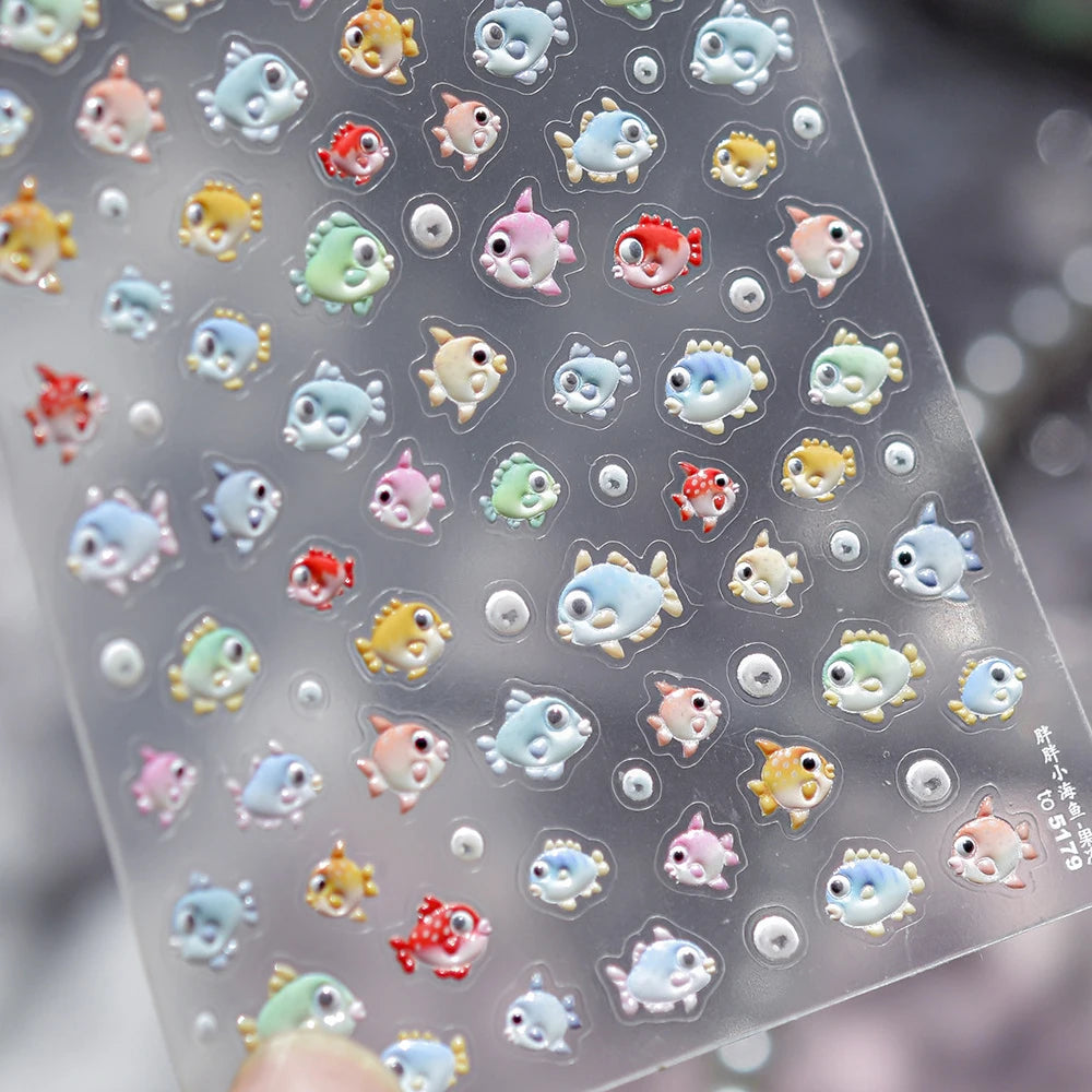 Vintage Clocks 5D Nail Art Stickers Abstract Prints