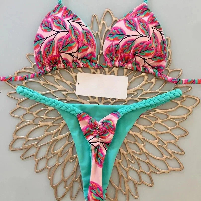 Swimwear Women Printed Bikini Set