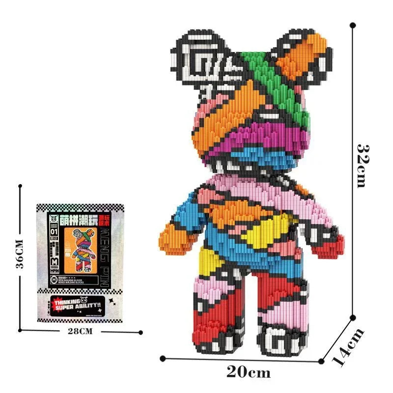 3D Kawaii Bear Diamond Building Block