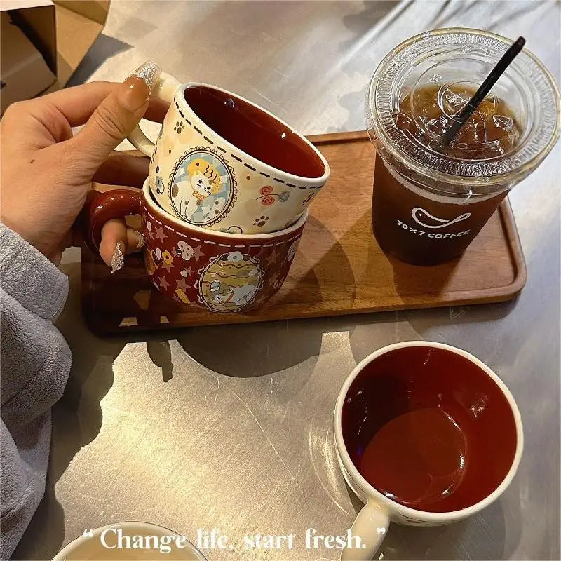 Vintage Ceramic Cat Coffee Cup