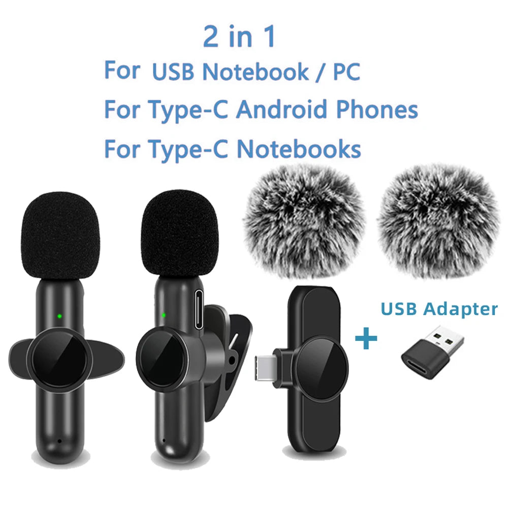 2.4G Wireless Lavalier Noise Cancelling Microphone