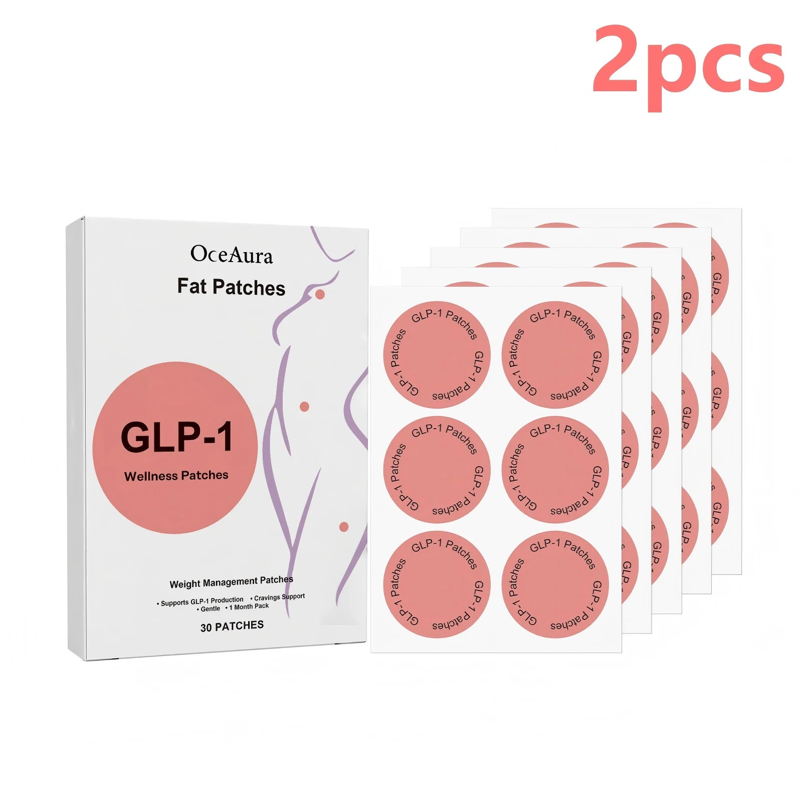 OceAura GLP-1 Patches Appetite Control Belly Fat Burner