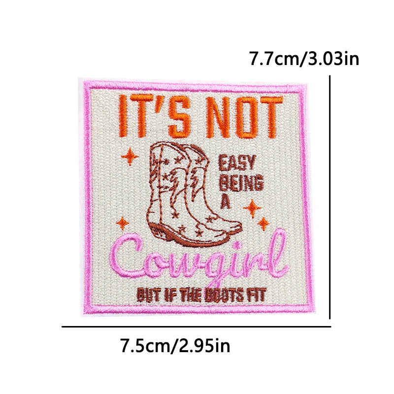 Personality Slogan Embroidered Patches