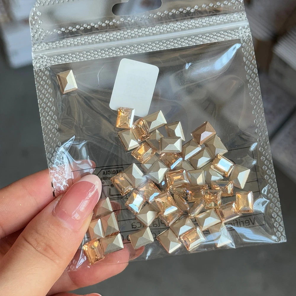50pcs Dazzling Zircon Nail Art Rhinestone Mini 1-4mm Mixed-shape