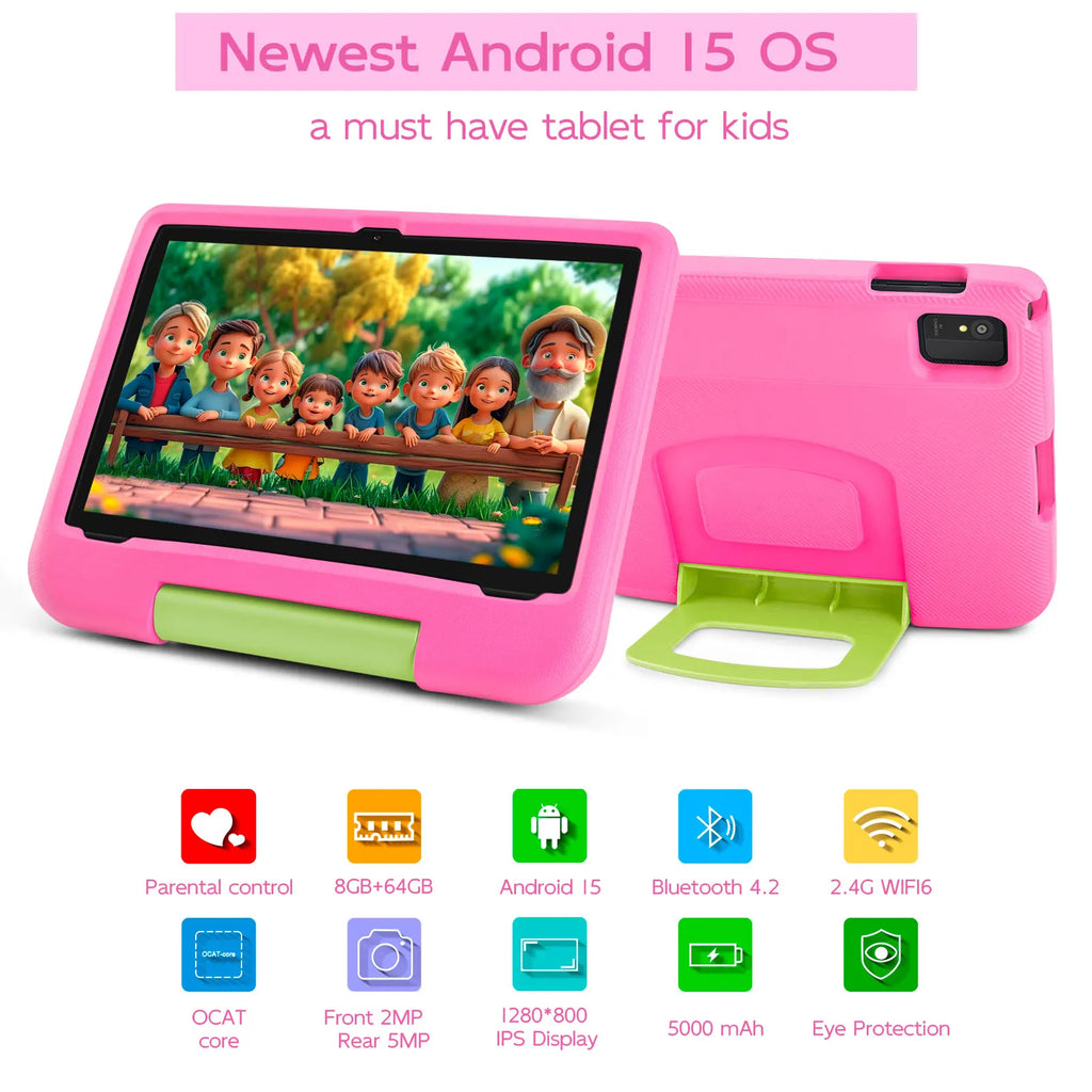 Kids Tablet Android 15 10.1 Inch